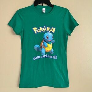 Y2K Pokemon StarTee Green Squirtle Graphic T Shirt Size S